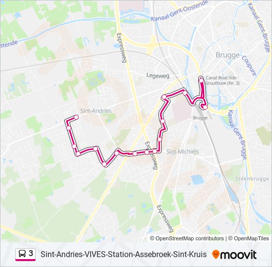 3 bus Line Map