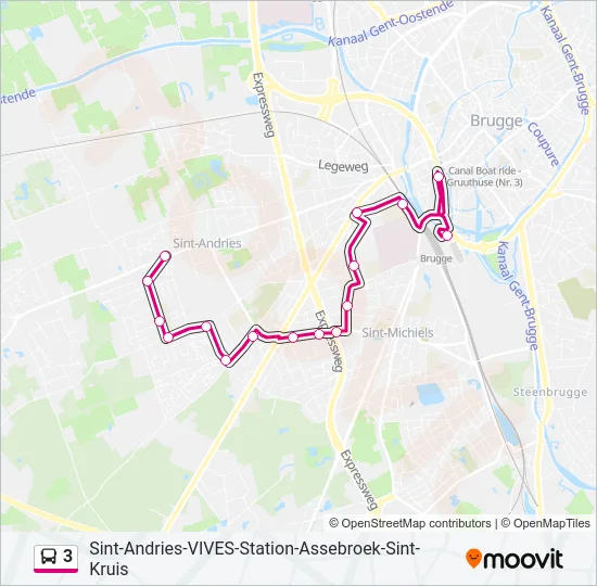 3 Bus Line Map