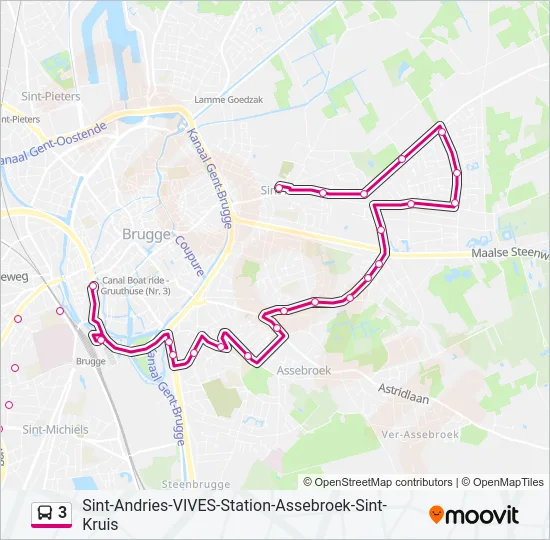 3 Bus Line Map