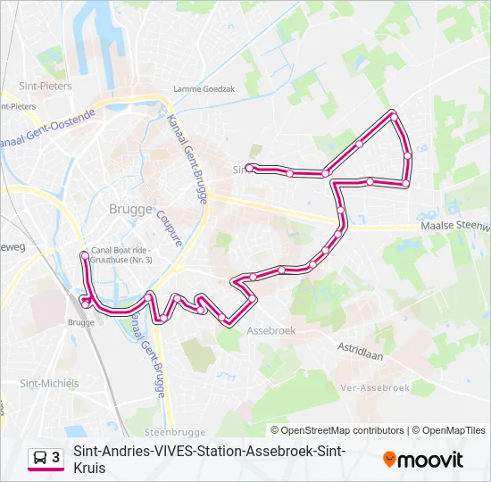 3 Bus Line Map