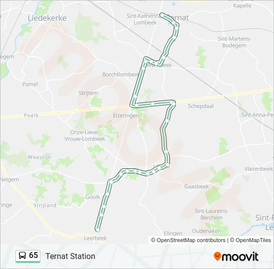 65 Bus Line Map