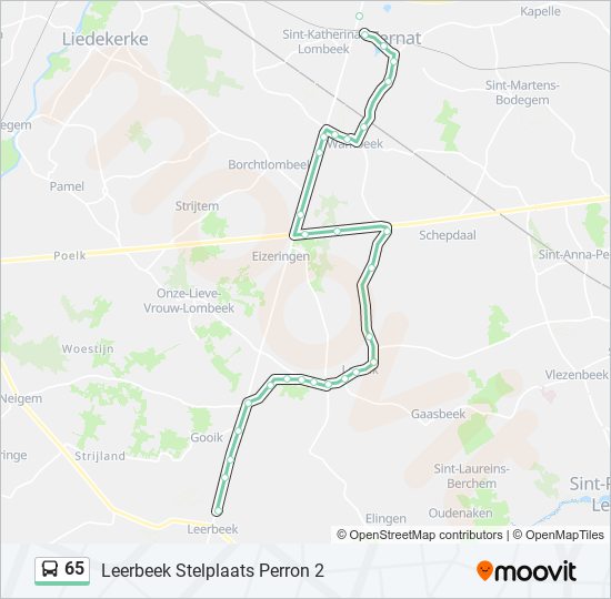 65 bus Line Map