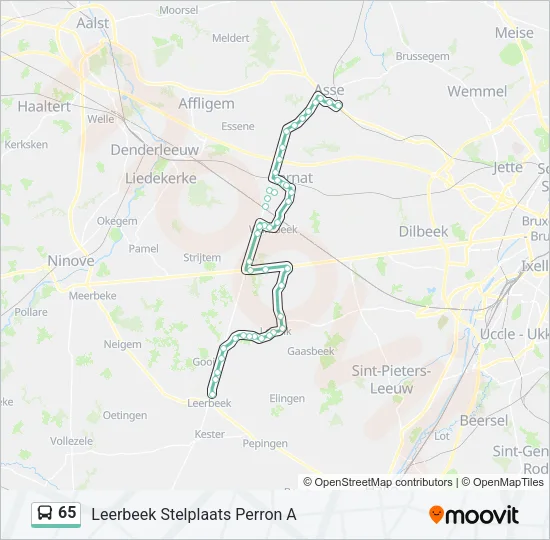 65 Bus Line Map