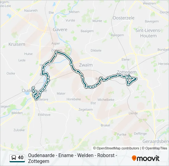 40 Bus Line Map