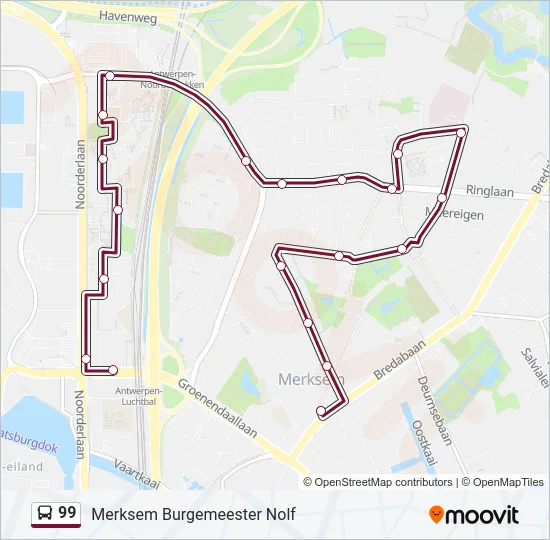99 Bus Line Map