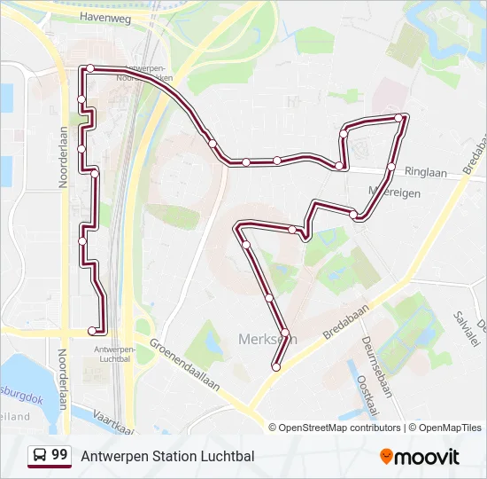 99 Bus Line Map