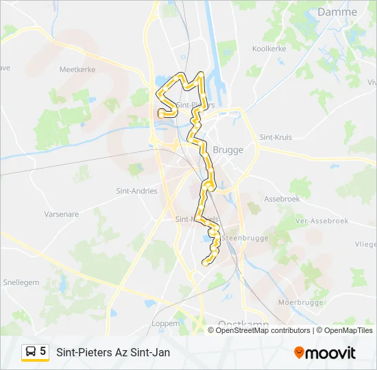 5 Bus Line Map