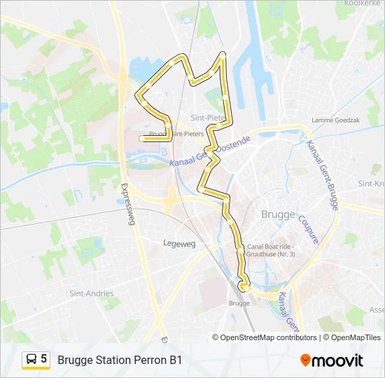 5 Bus Line Map
