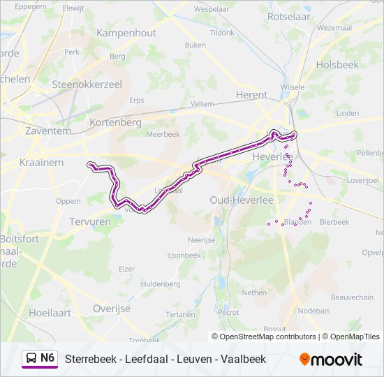 N6 bus Line Map