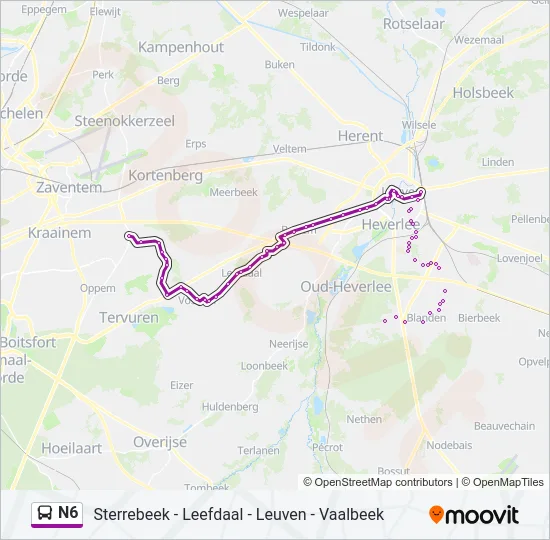 N6 Bus Line Map