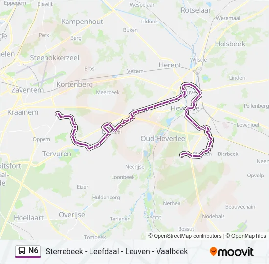 N6 Bus Line Map