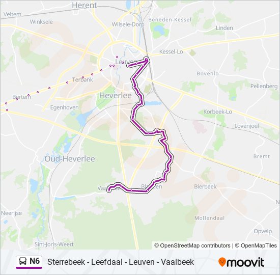 N6 bus Line Map