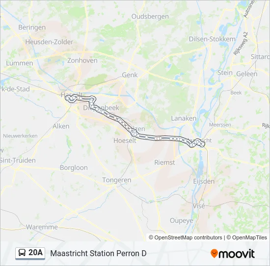 20A Bus Line Map