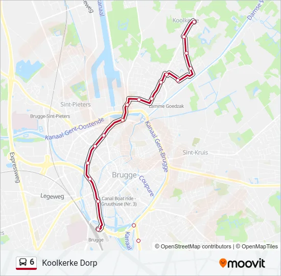 6 Bus Line Map