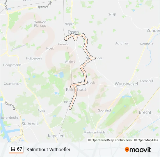 67 Bus Line Map
