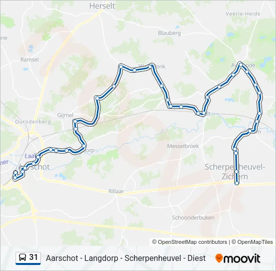 31 Bus Line Map