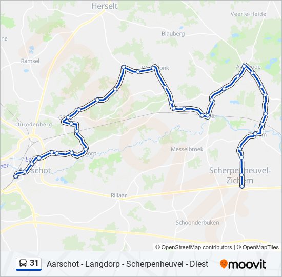 31 bus Line Map