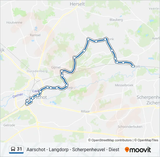 31 Bus Line Map