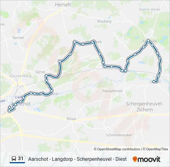 31 Bus Line Map