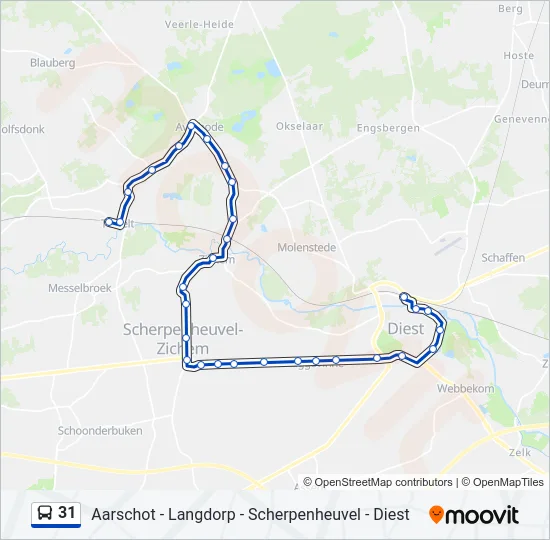 31 Bus Line Map