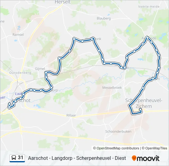 31 Bus Line Map