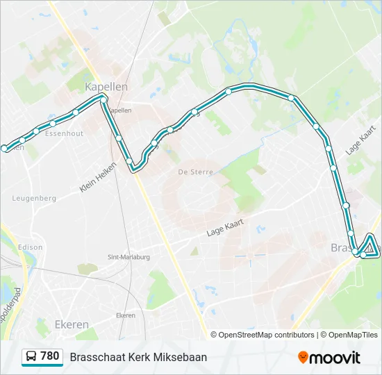 780 Bus Line Map
