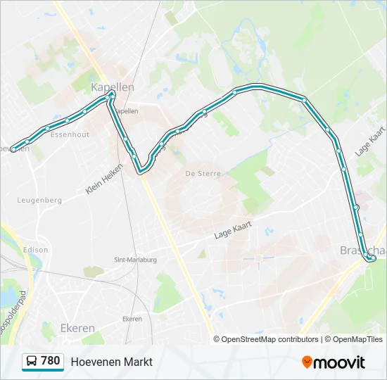 780 Bus Line Map