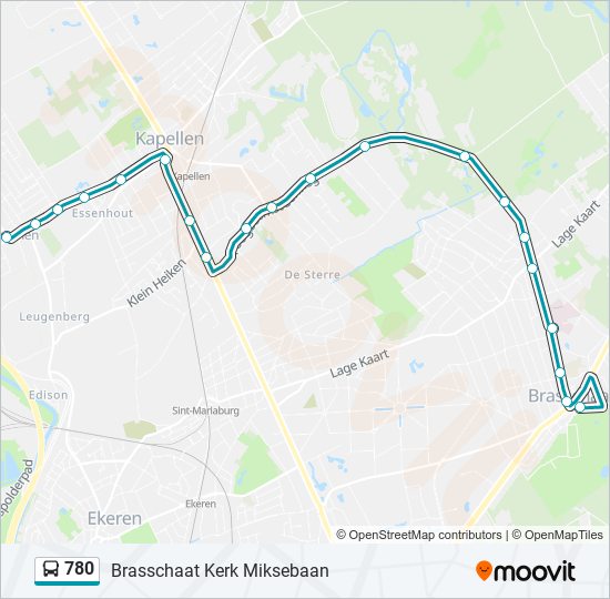 780 bus Line Map