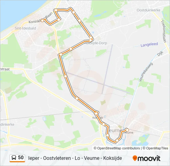 50 Bus Line Map