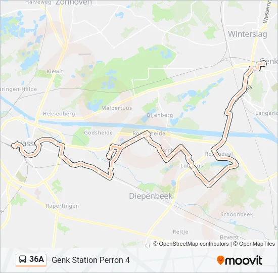 36A Bus Line Map