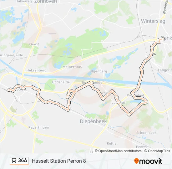36A Bus Line Map