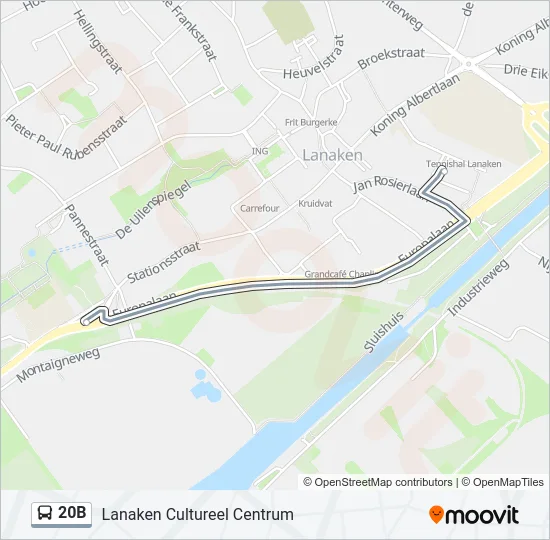 20B Bus Line Map