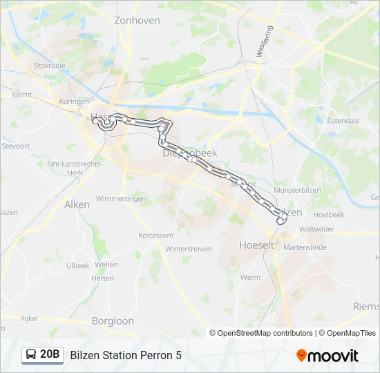 20B Bus Line Map