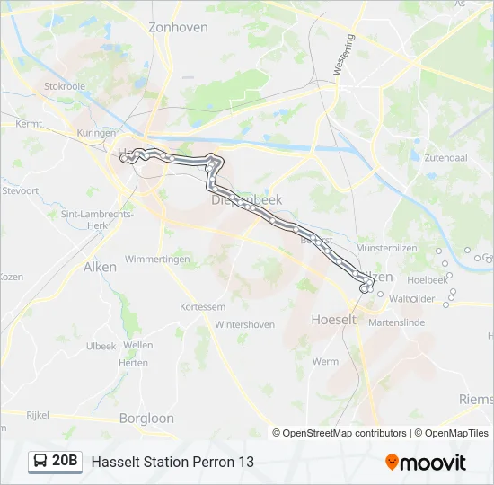 20B Bus Line Map