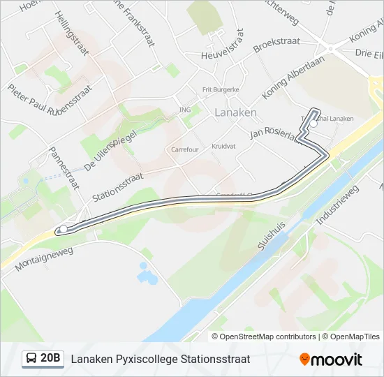 20B Bus Line Map