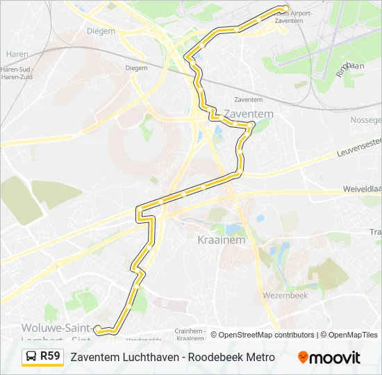 R59 Bus Line Map