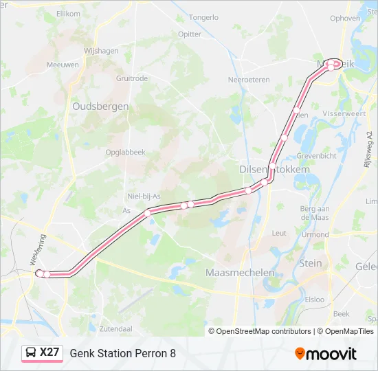 X27 Bus Line Map