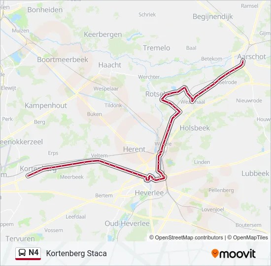 N4 Bus Line Map