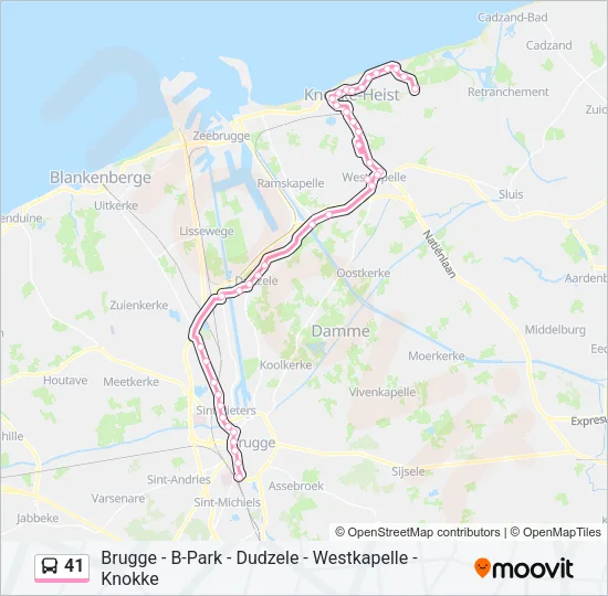 41 Bus Line Map