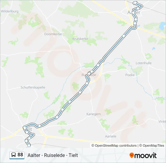 88 Bus Line Map