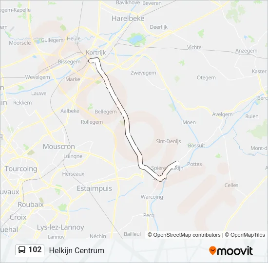 102 Bus Line Map