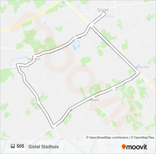 505 Bus Line Map