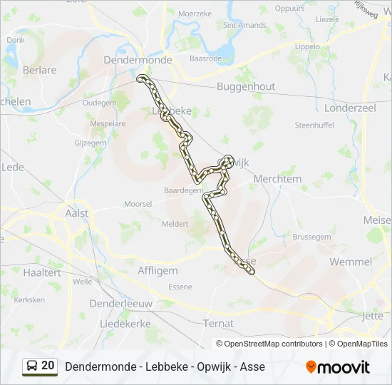 20 Bus Line Map