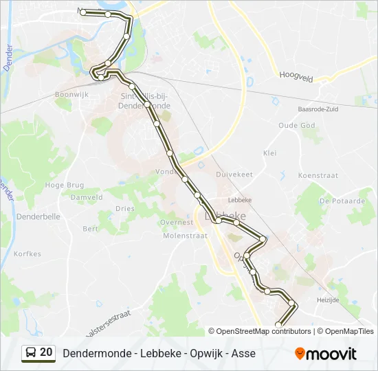 20 Bus Line Map