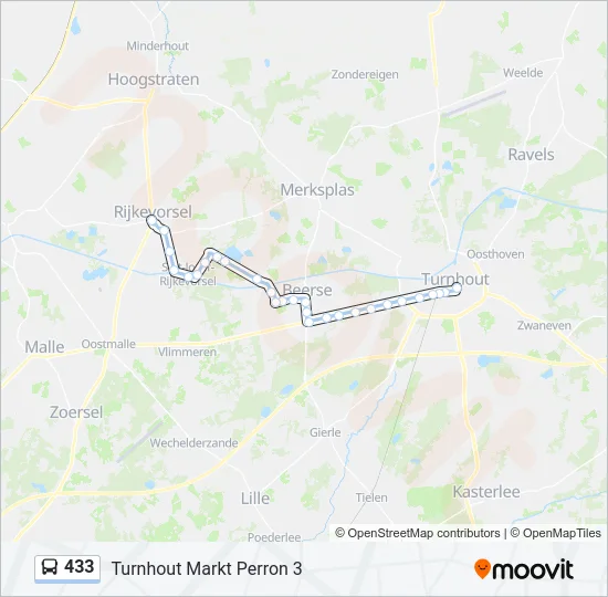 433 Bus Line Map