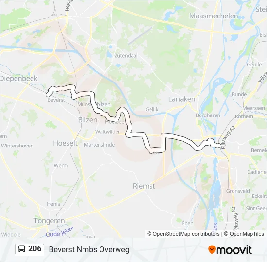 206 Bus Line Map