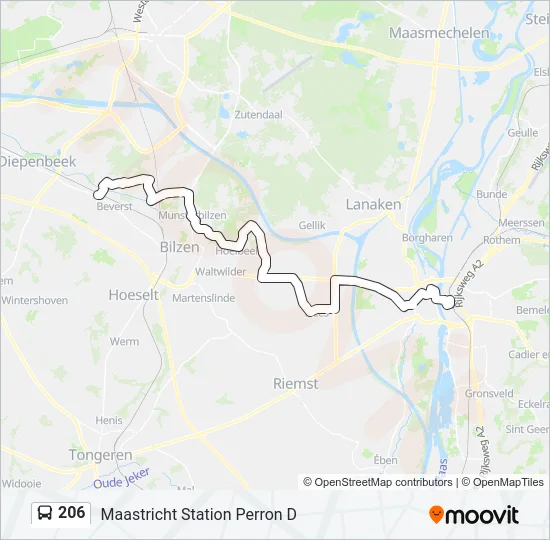 206 Bus Line Map