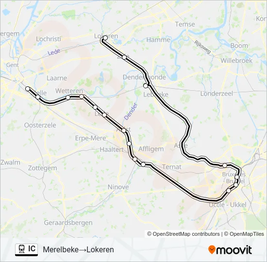 IC Train Line Map