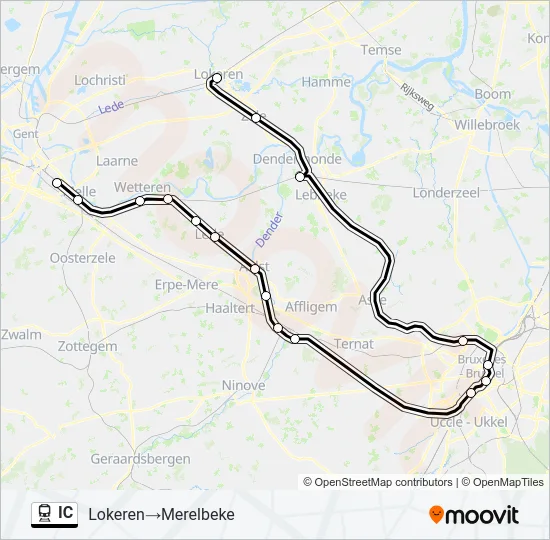IC Train Line Map