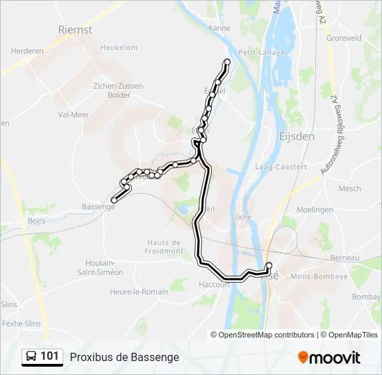 101 Bus Line Map